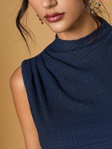 Briarwyn Women's Elegant Solid Color Sleeveless Mini Dress, Summer Dress ,Office Outfits For Women,Suitable For Work And Daily Commute,Elegant Dresses For Women - Royal Blue - View 9