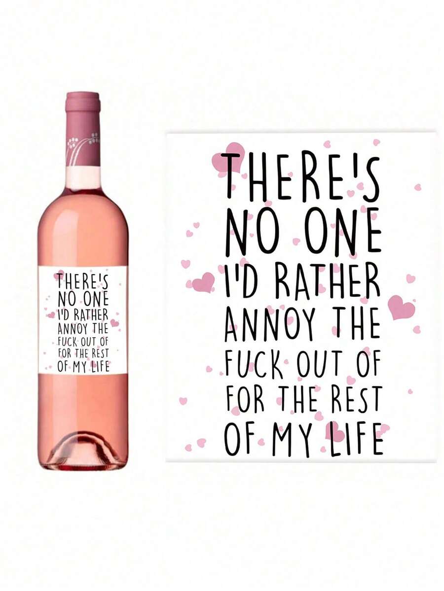 4Pcs/8Pcs Funny Birthday Wine Bottle Label For Him Elder, Rude Birthday Wine Stickers For Dad And Grandpa, Wine Bottle Stickers For Party Decoration - Multicolor - View 1