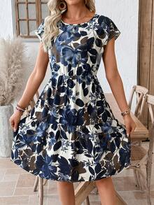 EMERY ROSE فستان صيفي كاجوال مطبوع بالزهور - متعدد الألوان - مشاهدة 6