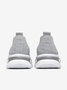 JNSQ Comfortable Soft Sole Breathable Lace-Up Kids Sneakers, For Casual Outdoor & Daily Wear - Grey - View 4
