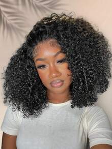 TrueHD 9AM HAIR STORE Wear & Go 预漂白无胶高清蕾丝卷发 6*4 180% 10-14 英寸鲍勃头 16-28 英寸长发蕾丝闭合假发自然黑色看起来年轻女士日常使用配饰女士编织无胶合成假发万圣节化妆配饰女士振动器星期三亚当斯免费礼品 - SNatural - 查看 2