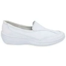 Zapato De Piso Blanco De Piel Para Dama Con Altura De 3 Cm Corte De Piel Y Plantilla De Piel Acabado Floter Estilo Zapatos Cómodos Para Uso Diario - Blanco - Ver 3