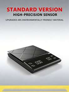 Teckwe Báscula de café con temporizador inteligente, báscula de cocina de alta precisión, báscula de alimentos, báscula de café portátil, báscula de café con funciones de cronometraje y pesaje, herramienta de hornear precisa, báscula de cocina con base de silicona antideslizante - Multicolor - Ver 12