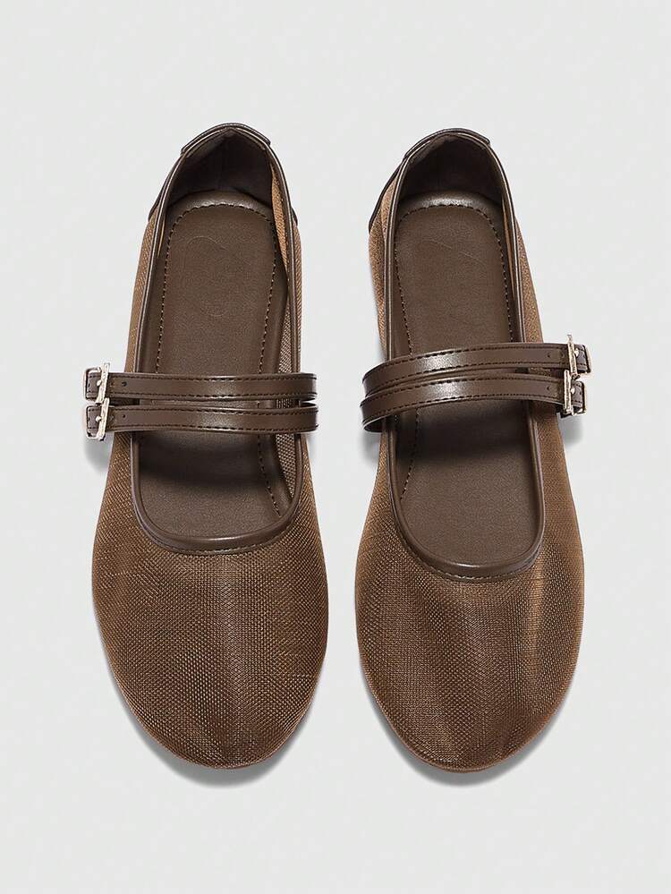CUCCOO BIZCHIC Chaussures plates de style décontracté à la mode avec boucle pour femmes