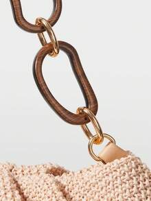 MOTF PREMIUM PU LEATHER SPECIAL SHOULDER STRAP CLUTCH - Beige - View 5