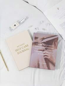 5 Minute Gratitude Journal Notebook Set, Undated Hardcover Daily Positivity & Affirmation Diary, 5-Min Daily Record For Happiness Reflection, Optimism Planner, Back To School Gift Box - Beige - View 5