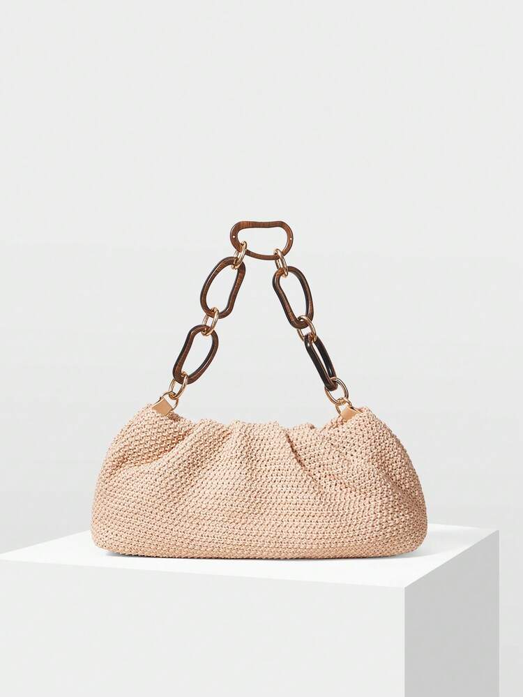 PU LEATHER SPECIAL SHOULDER STRAP CLUTCH