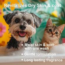5-In-1 Coconut Oil & Shea Butter Pet Shampoo - Gentle Formula, Suitable For Cats And Dogs, Cleanses And Moisturizes, Leaves Coat Shiny And Soft, Hypoallergenic And Free Of Irritating Chemicals. - Multicolor - View 3