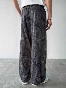 HUEFORM Men's Casual Branch Print Grey Pants Men Art Pants - Multicolor - View 2