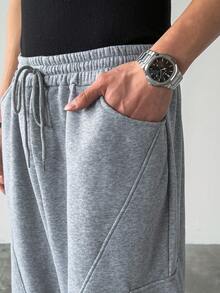 HUEFORM 男士抽绳腰阔腿运动裤 阔腿运动裤 男士阔腿慢跑裤 宽松裤 Y2k黑色宽松裤 超大运动裤 灰色慢跑裤 男士阔腿运动裤 灰色宽松运动裤 ... - 灰色 - 查看 6