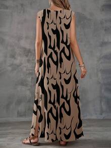 EMERY ROSE Women's Casual Geometric Print Dress, Suitable For Spring/Summer Carnival - Multicolor - View 4