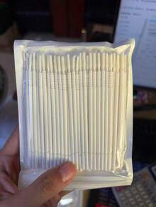 HMQ Beauty 100支装一次性微型刷头睫毛嫁接卸除棉签，带尖端睫毛增长工具，散装 - 彩色 - 查看 18