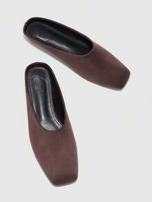 CUCCOO BIZCHIC 女士方头休闲拖鞋 - 咖啡棕 - 查看 10