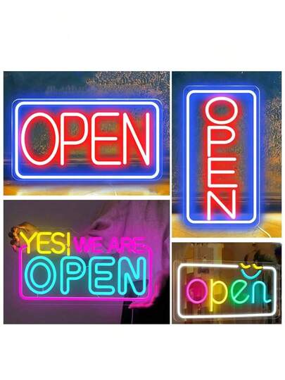 1PC LED OPEN Neon Sign Light, Neon Sign Light USB Powered, For Club Business Restaurant Cafe, Multipurpose Decorative Wall Mounted Lights
