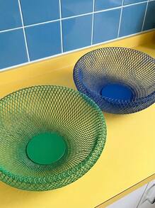 Joivida 1pc/2pcs Simple And Creative Bird's Nest Fruit Blue, Mesh Fruit Basket, Draining Basket, Suitable For Placing Snacks And Fruits In The Kitchen, Living Room, Dining Table - Multicolor - View 2