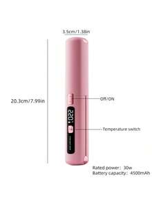 Teckwe 双头直发卷发棒，无线迷你卷发棒，7档温度设置，旅行陶瓷卷发棒，USB充电式美发工具，居家、旅行、沙龙皆宜，节日/情人节馈赠亲友的完美礼物 - 彩色 - 查看 10