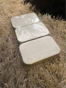 Hộp thiếc hình chữ nhật rỗng bằng kim loại bạc 3 chiếc - Hộp đựng đồ mini di động, Hộp đựng đồ nhỏ, Hộp gấp sắt mini, Dùng để đựng ghim cài, đồ trang sức tự làm, Quà tặng, Trang sức, Thuốc, Kẹo, Diêm, Xà phòng, Đồ may vá. Quà tặng Giáng sinh thiết yếu cho ngày trở lại trường, Đồ dùng du lịch ngoài trời, Sắp xếp và lưu trữ đồ gia dụng - Bạc - Xem 7