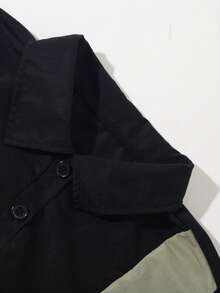 Vacaura 2件套青少年男童拼接Polo衫（衬衫领）和休闲运动短裤 - 彩色 - 查看 4