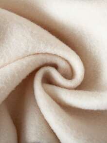 SHEIN Young Girl Letter Embroidery Striped Patchwork Shirt Collar Casual Sweatshirt - Apricot - View 8