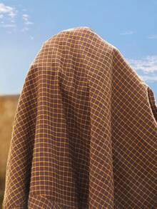 Boho Mama Quần áo bà bầu, Váy bầu, Quần áo bà bầu, Váy xanh đi nghỉ mát, Trang phục đi nghỉ mát cho nữ, Váy mùa hè, Váy kaki kẻ caro cho bà bầu, Váy bầu kẻ caro thắt nơ phía trước, Phần cổ áo có viền ren, Thiết kế rộng rãi, xếp ly đảm bảo sự thoải mái mà không gây cảm giác gò bó. - màu nâu - Xem 11