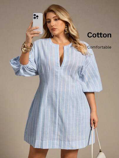 Auralis Vestido blanco para mujer de talla grande, vestido de manga media, atuendo de vacaciones, vestidos casuales para mujer, vestidos modestos para mujer, mini faldas, vestido para salir, vestido lindo