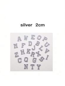52 miếng vá ủi hình chữ cái 3,8cm/1,5 inch cho quần áo, miếng vá chữ cái A-Z, miếng vá sửa chữa tên tự làm - Nhiều màu - Xem 2
