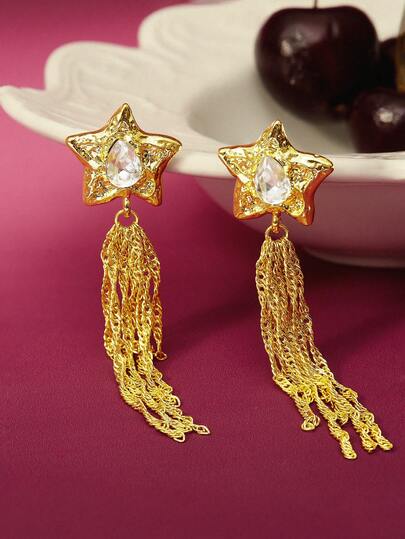 Glisma 女士耳钉，复古韵味，优雅时尚，宝石镶嵌，高级质感，复古风，适合妈妈/女士/女孩/母亲