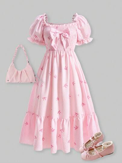 SHEIN ChillGRL Floral Print Sleeveless Dress For Teenage Girls