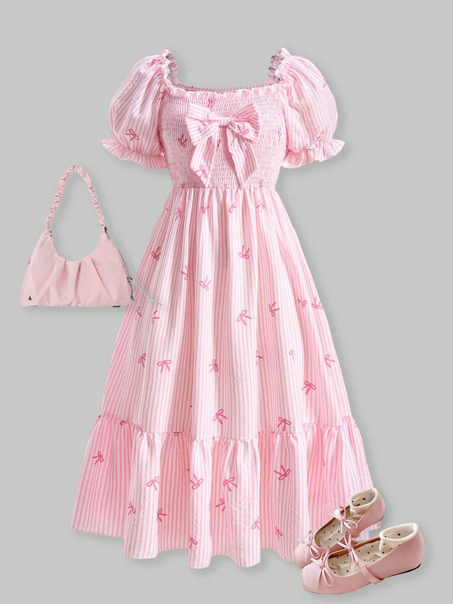 SHEIN ChillGRL Floral Print Sleeveless Dress For Teenage Girls