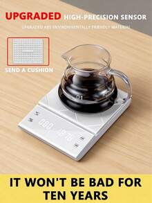Teckwe Báscula de café con temporizador inteligente, báscula de cocina de alta precisión, báscula de alimentos, báscula de café portátil, báscula de café con funciones de cronometraje y pesaje, herramienta de hornear precisa, báscula de cocina con base de silicona antideslizante - Multicolor - Ver 13