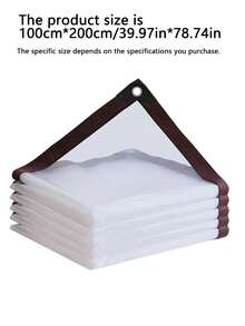 透明防水篷布，防水防雨罩，重型油布覆盖膜，带孔眼透明乙烯基篷布 - 带扣眼的PE篷布，防水防风，防撕裂，适用于花园、阳台、露台、遮阳篷、冬季植物覆盖、温室、露营设备，户外使用