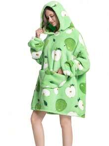 1 Stück dicke Flanell Kapuzen TV Decke, ultra weiche umkehrbare Sherpa Woll Tragbare Decke, Oversized langärmelige Wolldecken Jumpsuit, Flanell Pyjama, TV Decke, Decke, TV Decke, Outdoor kältebeständige Kapuzen Heim Kleidung Decke (Paar/Heim Kleidung), warme Winter Paar Taschen Schlafdecke, Neujahrgeschenke