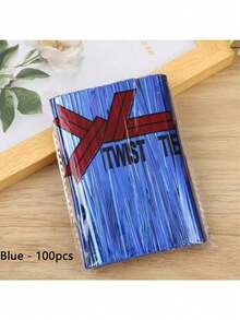 100个金属扭扭扎带，彩色螺旋扎带，适用于玻璃纸派对礼品袋、可爱锥形生日糖果袋，8种颜色可选，10厘米/3.97英寸 - 彩色 - 查看 37