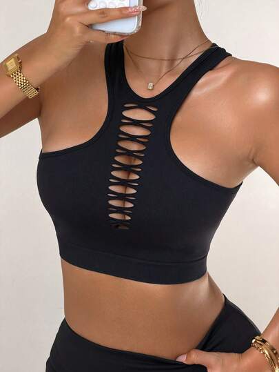 Slayform Sporty Contrast Trim Minimalist Tank Top, Suitable For Summer