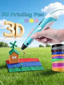 Teckwe 3D绘图笔 DIY打印笔 3D涂鸦玩具艺术工具 生日/圣诞礼物 9米/25米/50米/100米 PLA耗材补充装（耗材） - 彩色 - 查看 1
