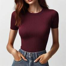 MIL200FIT Women T-Shirts - Burgundy - View 2