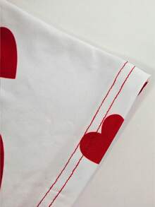 Chiquease Đầm nữ thanh lịch với họa tiết trái tim và viền bèo nhún, thích hợp cho Ngày Valentine, Giáng sinh, các dịp tiệc tùng. Đầm trái tim màu đỏ trắng, đầm nữ có nơ, đầm nơ cho nữ, đầm sang trọng cho nữ, đầm có họa tiết trái tim, đầm tay bèo nhún, đầm maxi nữ. - Đỏ và trắng - Xem 7