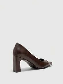 CUCCOO BIZCHIC 女士时尚百搭简约高跟鞋 - 咖啡棕 - 查看 9