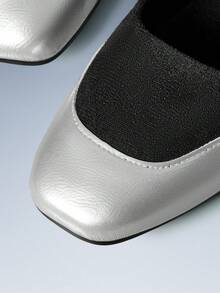 CUCCOO GRLICON Women's Color Block Square Toe Casual Everyday Versatile Flat Shoes - Multicolor - View 5