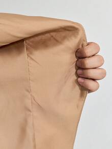 Ontre Tween Girl Woven Khaki Collared Sleeveless Shirt & Skirt Casual 2-Piece Set