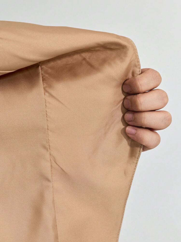 Tween Girl Woven Khaki Collared Sleeveless Shirt & Skirt Casual 2-Piece Set