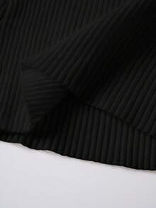 Franclia New Elegant Fitted Mermaid Hem Knit Two Pieces Sweater Set, Fashionable Design For Women, Autumn - Black - View 5