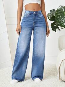 Pantalones de mujer pantalones vaqueros pantalones anchos pantalones de mezclilla mujer pantalones baggy pamtalones mujer pantalones de mujer mezclilla pantalones de mujer curvy - azul real - Ver 6