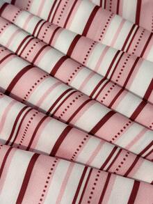 Sparklyn 少女款阔腿休闲裤，粉色条纹，适合日常、户外、度假穿着，可搭配吊带背心、T恤、衬衫。 - 粉色 - 查看 6