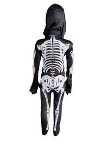 Disfraz de esqueleto , calavera , huesitos para niño - Negro - Ver 2