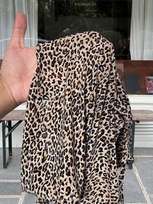 SHEIN EZwear 夏季套裝 豹紋針織背心裹身衣