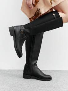 CUCCOO BIZCHIC Botas femininas casuais e versáteis de cano alto, ideais para o dia a dia e para ir ao trabalho.