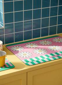 Joivida 1 buah Alas Pengering Piring Dapur, Alas Pengering Gelas, Alas Pelindung Meja Dapur, Alas Gelas Wastafel Kamar Mandi, Alas Sabun, Alas Wastafel, Alas Anti Selip, Alas Dekoratif Isolasi Panas, Alas Meja Kopi, Alas Peralatan Makan, Dekorasi Rumah - MultiWarna - View 8