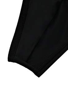 1pc Men's Sexy Shiny Waistband Black Briefs