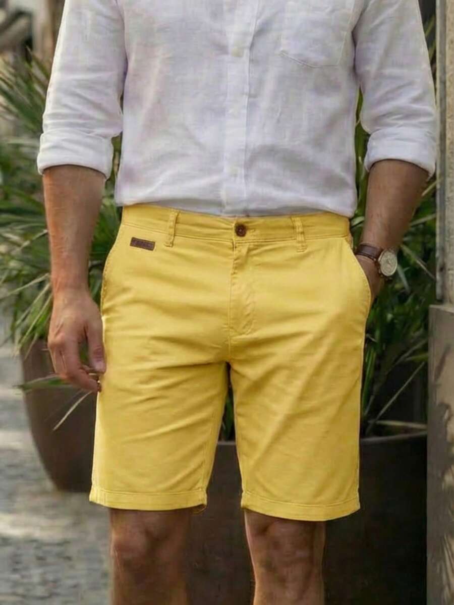 Men Shorts - Yellow - View 1